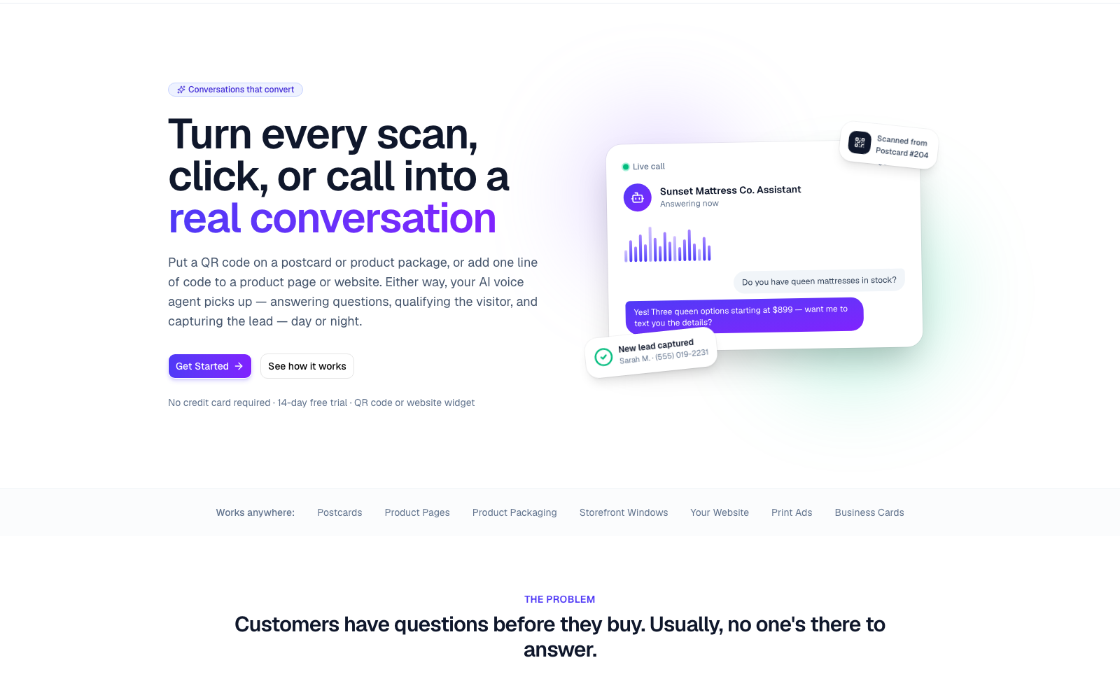 Convervo landing page
